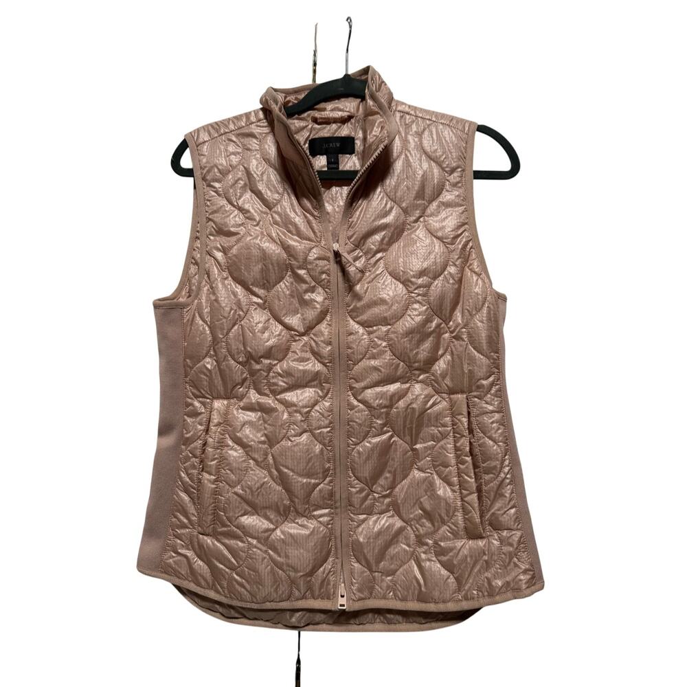 J.Crew Vest Womens Size Small Quilted Blush Pink